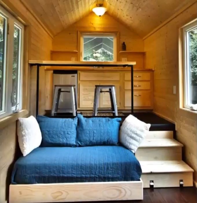 Tiny House - Maple Slide Out Bed